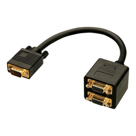 Lindy - Splitter VGA - HD-15 (VGA) (M) a HD-15 (VGA) (F) - 18 cm