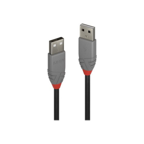 Lindy Anthra Line - Cavo USB - USB (M) a USB (M) - USB 2.0 - 2 m - di forma rotonda - nero