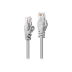 Lindy Basic - Cavo patch - RJ-45 (M) a RJ-45 (M) - 10 m - UTP - CAT 6 - stampato, antiaggrovigliamento - grigio