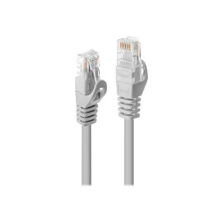 Lindy Basic - Cavo patch - RJ-45 (M) a RJ-45 (M) - 3 m - UTP - CAT 6 - stampato, antiaggrovigliamento - grigio