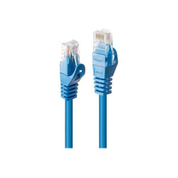 Lindy Basic - Cavo patch - RJ-45 (M) a RJ-45 (M) - 30 cm - UTP - CAT 6 - stampato, antiaggrovigliamento - blu