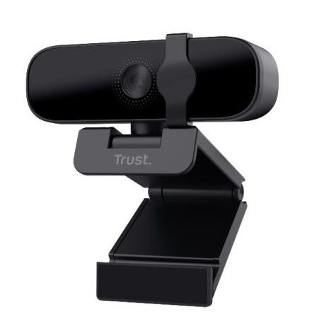 Trust WEBCAM FULL HD1080P - 85% PLASTICA RICICLATA - CON FILTRO PRIVACY - TANOR - NERO