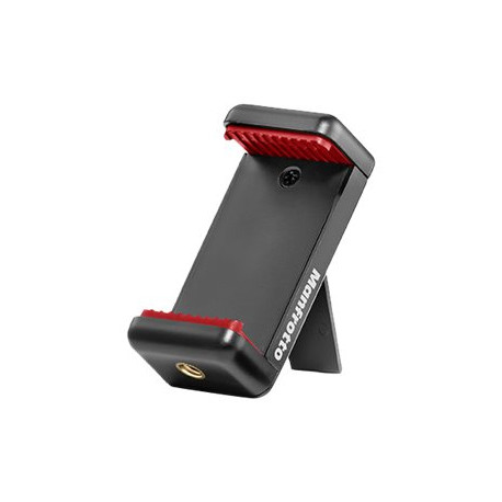 Manfrotto Universal Smartphone Clamp with ¼ thread connections - Supporto per telefono cellulare - nero