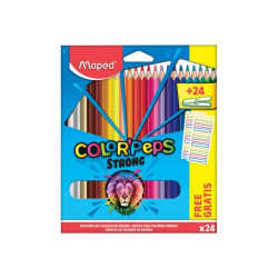 Maped Color'Peps Strong - Pastello colorato - 3.2 mm (pacchetto di 24)