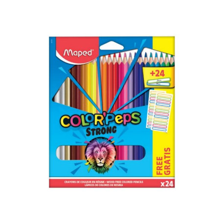 Maped Color'Peps Strong - Pastello colorato - 3.2 mm (pacchetto di 24)