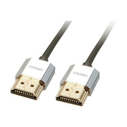 Lindy CROMO Slim High Speed HDMI Cable with Ethernet - Cavo HDMI con Ethernet - HDMI maschio a HDMI maschio - 1 m - doppino sch