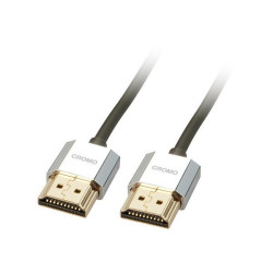 Lindy CROMO Slim High Speed HDMI Cable with Ethernet - Cavo HDMI con Ethernet - HDMI maschio a HDMI maschio - 2 m - doppino sch