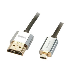 Lindy CROMO Slim High Speed HDMI to micro HDMI Cable with Ethernet - Cavo HDMI con Ethernet - 19 pin micro HDMI Type D maschio 