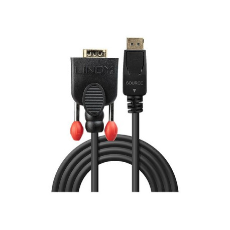 Lindy DisplayPort to VGA Cable - Cavo dello schermo - DisplayPort (M) a HD-15 (VGA) (M) - 1 m - nero