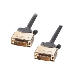 Lindy Gold - Cavo DVI - legame doppio - DVI-D (M) a DVI-D (M) - 5 m - viti a serraggio manuale