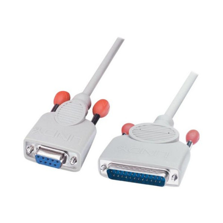 Lindy PC Serial Printer Cable - Cavo seriale/parallelo - DB-9 (F) a DB-25 (M) - 2 m - stampato