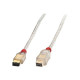 Lindy Premium - Cavo IEEE 1394 - FireWire 6 pin (M) a FireWire 800 (M) - 2 m - stampato - trasparente