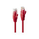 Lindy Premium - Cavo patch - RJ-45 (M) a RJ-45 (M) - 1 m - UTP - CAT 6 - senza alogeni, antiaggrovigliamento - rosso