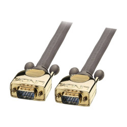 Lindy Premium Gold - Cavo VGA - HD-15 (VGA) (M) a HD-15 (VGA) (M) - 5 m - viti a serraggio manuale - antracite