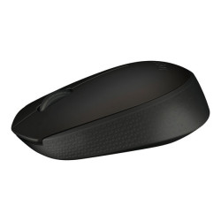 Logitech B170 - Mouse - ottica - 3 pulsanti - senza fili - 2.4 GHz - ricevitore wireless USB - nero