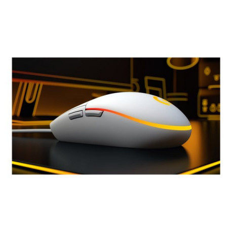 Logitech Gaming Mouse G203 LIGHTSYNC - Mouse - ottica - 6 pulsanti - cablato - USB - bianco