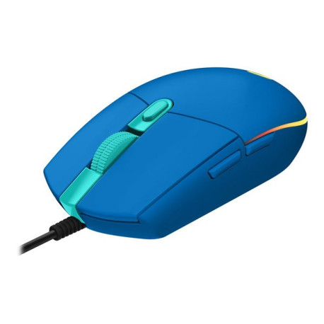 Logitech Gaming Mouse G203 LIGHTSYNC - Mouse - ottica - 6 pulsanti - cablato - USB - blu