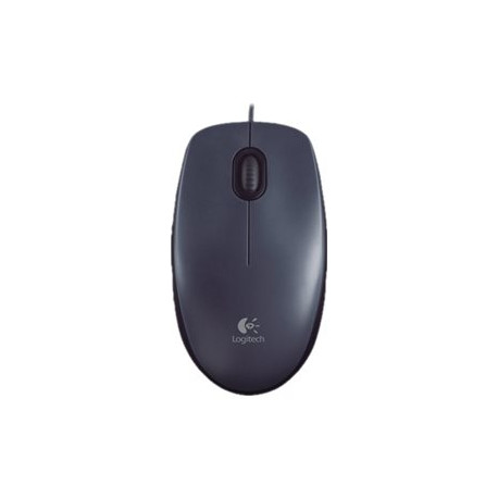 Logitech M100 - Mouse - per destrorsi e per sinistrorsi - ottica - 3 pulsanti - cablato - USB - nero