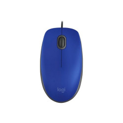 Logitech M110 Silent - Mouse - per destrorsi e per sinistrorsi - ottica - 3 pulsanti - cablato - USB-A - grigio medio