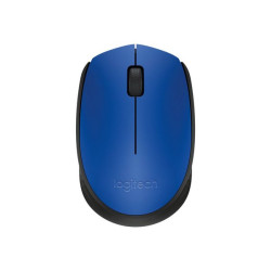 Logitech M171 - Mouse - per destrorsi e per sinistrorsi - senza fili - 2.4 GHz - ricevitore wireless USB - nero, blu