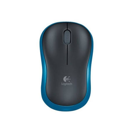 Logitech M185 - Mouse - ottica - senza fili - 2.4 GHz - ricevitore wireless USB - blu