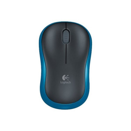 Logitech M185 - Mouse - ottica - senza fili - 2.4 GHz - ricevitore wireless USB - blu