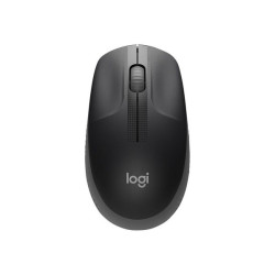 Logitech M190 - Mouse - ottica - 3 pulsanti - senza fili - ricevitore wireless USB - carbone