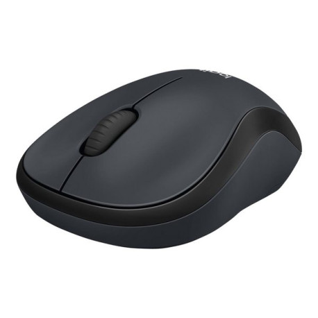 Logitech M220 Silent - Mouse - ottica - 3 pulsanti - senza fili - 2.4 GHz - ricevitore wireless USB - carbone