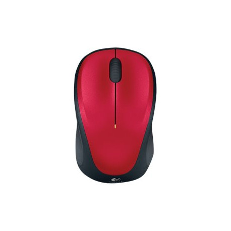 Logitech M235 - Mouse - ottica - senza fili - 2.4 GHz - ricevitore wireless USB - rosso