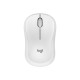 Logitech M240 Silent - Mouse - per destrorsi e per sinistrorsi - ottica - 3 pulsanti - senza fili - Bluetooth - Off-White