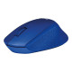 Logitech M330 SILENT PLUS - Mouse - 3 pulsanti - senza fili - 2.4 GHz - ricevitore wireless USB - blu