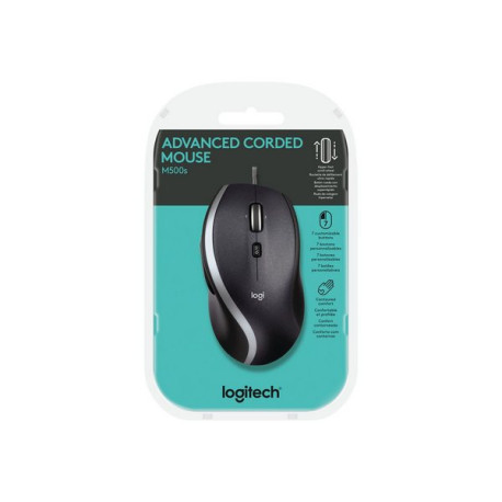 Logitech M500s Advanced Corded Mouse - Mouse - ottica - 7 pulsanti - cablato - USB