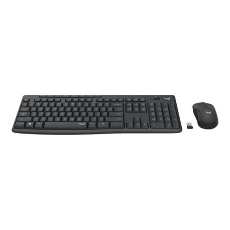 Logitech MK295 Silent - Set mouse e tastiera - senza fili - 2.4 GHz - USA Internazionale - grafite