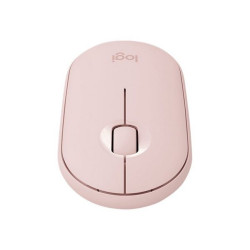 Logitech Pebble M350 - Mouse - ottica - 3 pulsanti - senza fili - Bluetooth, 2.4 GHz - ricevitore wireless USB - rosa