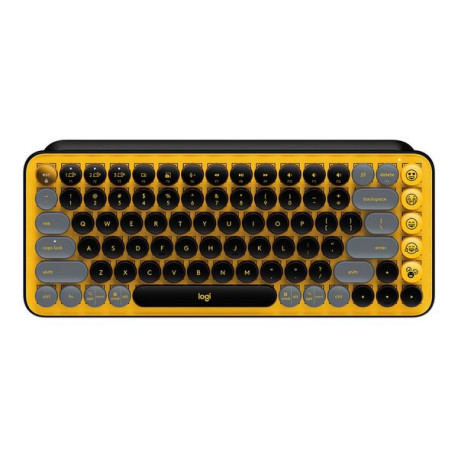 Logitech POP Keys - Tastiera - senza fili - Bluetooth LE, Bluetooth 5.1 - QWERTY - italiana - interruttore: Brown Tactile - bla