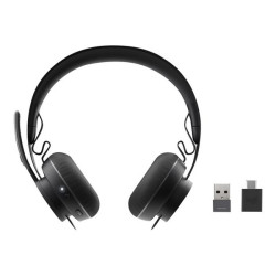 Logitech UC Zone Wireless - Cuffie con microfono - on-ear - Bluetooth - senza fili - eliminazione rumore attivata