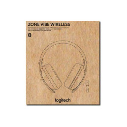 Logitech Zone Vibe Wireless - Cuffie con microfono - dimensione completa - Bluetooth - senza fili - USB-C tramite adattatore Bl