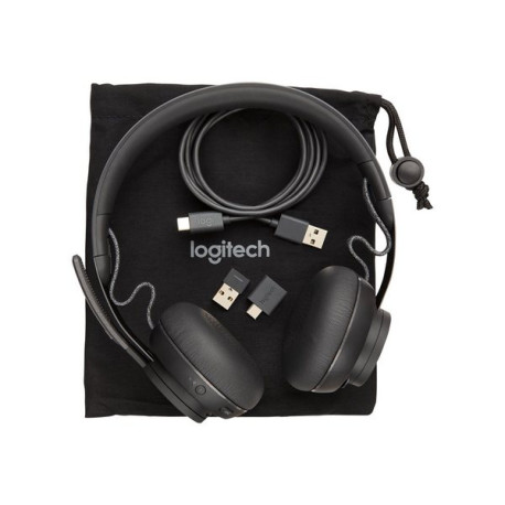 Logitech Zone Wired MSFT Teams - Cuffie con microfono - on-ear - cablato - USB-C - grafite - Certificato per i team Microsoft