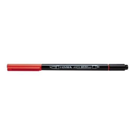 Lyra Aqua Brush Duo - Combinazione pennello e penna con punta in fibra - rosso veneziano - inchiostro base acqua - 2 mm / 4 mm 