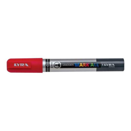 Lyra Graduate Mark All - Marcatore - permanente - rosso - 2 mm - medio