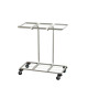 Carrello mobile Triflux - 83,3x36x90 cm - con ruote - 3 portasacco da 100 L ciascuno - acciaio - Medial