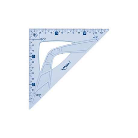 Maped Geometric - Squadra - triangolare - scuola - 45°, 45° - bianco