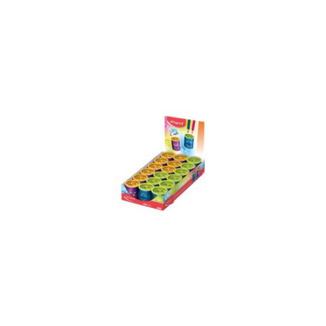 Maped Mini Cute - Temperino con contenitore - 2 fori - assortiti (pacchetto di 18)