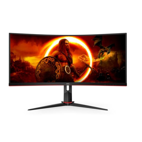 34 AOC Gaming 21:9 VA 180Hz Curvo 1ms Reg Alt Ergonomico