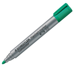 Marcatore Lumocolor Flipchart 356 - a base d'acqua - punta tonda 2 mm - verde - Staedtler