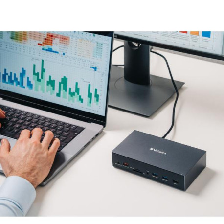 Verbatim Docking USB C 17in1 3video output HDMI 2xDP PD100W