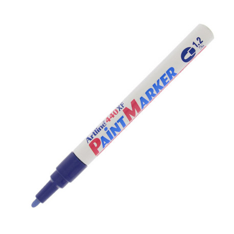 Marcatore permanente A 440 - a vernice - punta tonda fine - 1,2 mm - blu - Artline