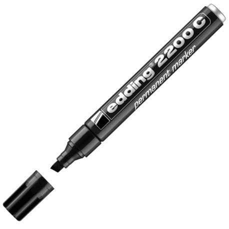 Marcatore permanente Edding 2200c - punta a scalpello - 1,5 - 5,0 mm - nero - Edding