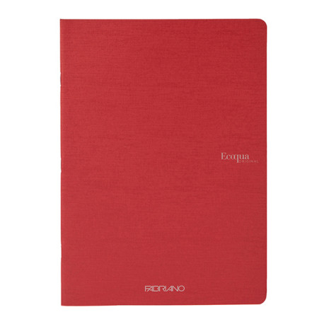 Maxiquaderno EcoQua original PM - A4 - 90 gr - 1 rigo - 40 fogli - rosso scuro - Fabriano