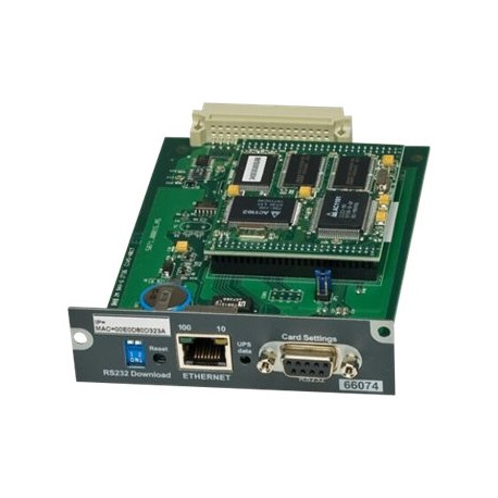 MGE SNMP/Web Card - Scheda controllo remoto - 100Mb LAN, RS-232 - 100Base-TX - grigio - per Eaton Upsilon STS- Comet 3000, S31-